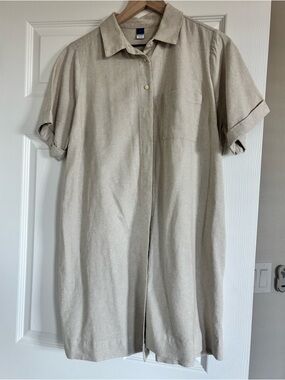 Old Navy Linen Blend Mini Shirt Dress